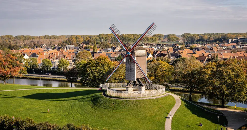 Bruges' four remaining windmills on the eastern ramparts
