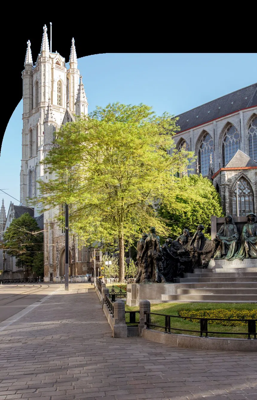 St Bavo's Cathedral and the Mystic Lamb visitor centre, Bruges